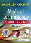 Medical Terminology A Short Course 9th Edition by Davi Ellen Chabner Test Bank