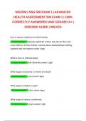 NSG500 &vert; NSG 500 EXAM 1 &vert; ADVANCED HEALTH ASSESSMENT 500 EXAM 1 &vert; 100&percnt; CORRECTLY ANSWERED AND GRADED A&plus; &vert; 2025&sol;2026 GUIDE &vert; WILKES