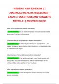 NSG500 &sol; NSG 500 EXAM 1 &vert; ADVANCED HEALTH ASSESSMENT EXAM 1 &vert; QUESTIONS AND ANSWERS RATED A&plus; &vert; 2025&sol;2026 GUIDE