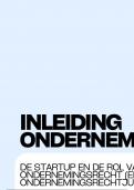 Inleiding ondernemingsrecht term sheet