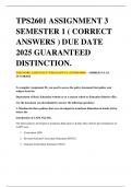 TPS2601 ASSIGNMENT 3 SEMESTER 1 &lpar; CORRECT ANSWERS &rpar; DUE DATE 2025 GUARANTEED DISTINCTION&period;
