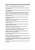 WGU C715 Organizational Behavior Study Set 2025