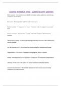 COATING INSPECTOR LEVEL 1 QUESTIONS WITH ANSWERS