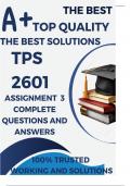 TPS2601 Assignment 3 &lpar;COMPLETE ANSWERS&rpar; Semester 1 2025 - &semi; 100&percnt; correct solutions and explanations&period;
