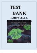 Test Bank for Karp&rsquo;s Cell anḍ Molecular Biology&comma; 9th Edition by Karp&comma; Iwasa Chapters 1 to 18 Complete