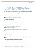 Mobile Crane NCCER Study Guide Questions with Detailed Verified Answers  &lpar;100&percnt; Correct Answers&rpar; &sol;Already Graded  A&plus;