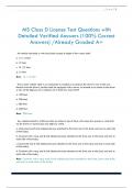 MS Class D License Test Questions with  Detailed Verified Answers &lpar;100&percnt; Correct  Answers&rpar; &sol;Already Graded A&plus;