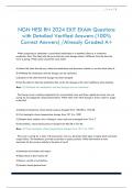 NGN HESI RN 2024 EXIT EXAM Questions  with Detailed Verified Answers &lpar;100&percnt;  Correct Answers&rpar; &sol;Already Graded A&plus;