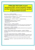 FEMA 800 2025-2026 revised  questions&vert;100&percnt; actual test&vert;with reliable  verified detailed answers&vert;already graded  A&plus;&vert;guaranteed success 