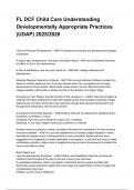FL DCF Child Care Understanding Developmentally Appropriate Practices &lpar;UDAP&rpar; 2025&sol;2026 QUESTIONS WITH DETAILED VERIFIED ANSWERS &lpar;100&percnt; CORRECT ANSWERS&rpar; &sol;ALREADY GRADED A&plus;