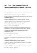 DCF Child Care Training 2025&sol;2026 Developmentally Appropriate Practices QUESTIONS WITH DETAILED VERIFIED ANSWERS &lpar;100&percnt; CORRECT ANSWERS&rpar; &sol;ALREADY GRADED A&plus;