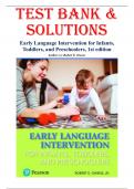 Package deal&colon; Solutions & Test Bank - Early Language Intervention for Infants&comma; Toddlers&comma; and Preschoolers 1st Edition Robert E&period; Owens
