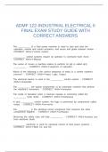 ADMF 122-INDUSTRIAL ELECTRICAL II FINAL EXAM STUDY GUIDE WITH CORRECT ANSWERS