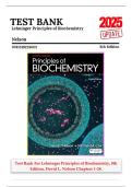Test Bank For Lehninger Principles of Biochemistry 8th Edition By David L. Nelson; Michael M. Cox | 9781319228002 | | Chapter 1-28 | All Chapters