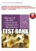 Test Bank For Advanced Health Assessment and diagnostic Reasoning 4th Edition by Jacqueline Rhoads Chapter 1 - 18 Complete.pdf