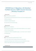 NP230 Exam 2 Questions with Detailed  Verified Answers &lpar;100&percnt; Correct Answers&rpar;  &sol;Already Graded A&plus;