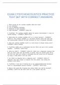 EXAM 2 PSYCHOACOUSTICS PRACTICE TEST SET WITH CORRECT ANSWERS