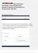 WGU C453 Clinical Microbiology &sol; Expert Verified Actual Questions & Answers for Guaranteed Pass &vert; Newest Update&comma; 2025-2026&period; 