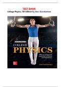 TEST BANK For College Physics&comma; 5th Edition By Alan Giambattista&comma; Verified Chapters 1 - 30&vert;latest
