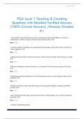 PGA Level 1 Teaching & Coaching Questions with Detailed Verified Answers  &lpar;100&percnt; Correct Answers&rpar; &sol;Already Graded  A&plus;