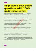SSgt WAPS Test guide  questions with 100&percnt; updated answers&excl;&excl;