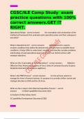 CGSC&sol;ILE Comp Study  exam practice questions with 100&percnt; correct answers&period;GET IT RIGHT&period;
