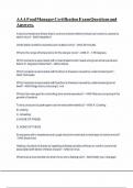 AAA Food Manager Certification Exam Questions and Answers&period;