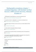 Radiographic procedures&colon; chapter 1  worksheet Questions with Detailed Verified  Answers &lpar;100&percnt; Correct Answers&rpar; &sol;Already  Graded A&plus;