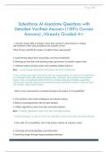 Salesforce AI Associate Exam Questions  with Detailed Verified Answers &lpar;100&percnt;  Correct Answers&rpar; &sol;Already Graded A&plus;