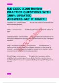 ILE CGSC X100 Review PRACTICE QUESTIONS WITH 100&percnt; UPDATED ANSWERS&period;GET IT RIGHT&excl;&excl;