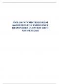 AWR-160-W WMD&sol;TERRORISM AWARENESS FOR EMERGENCY RESPONDERS QUESTION WITH ANSWERS 2025