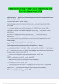 Ethical Hacking Final Exam Questions and Correct Solutions 2024&sol;2025