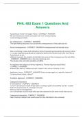 PHIL 482 Exam 1 Questions And  Answers 