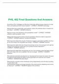 PHIL 482 Final Questions And Answers 