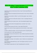 HESI Reading Comprehension V1&sol;V2 Exam with Verified Solutions 2024&sol;2025