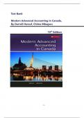TEST BANK For Modern Advanced Accounting In Canada&comma; 10th Edition By Darrell Herauf&comma; Chima Mbagwu&comma; Verified Chapters 1 - 12 Covered &vert;&vert; COMPLETE TEST
