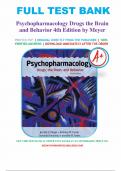 Test Bank For Psychopharmacology&colon; Drugs&comma; the Brain and Behavior 4th Edition By Meyer