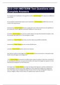 ECO 3101 MIDTERM Test Questions with Complete Answers&period;