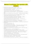 Walmart Food&sol;Safety Test question with answers