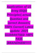 Application of US Army ESQD Principles&vert; Question and Answers&comma; 100&percnt; Correct&vert; Latest update 2025