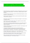 Legal Aspects of Real Estate Ch&period; 9 Conveyances and Disclosures Exam Questions with Accurate Answers &lpar; Graded A&rpar;