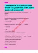 Commercial Casualty exam practice questions with 100&percnt; updated answers&excl;&excl;