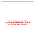 SOAP NOTES &lpar;CF&rpar; EXAM  BUNDLE 2025 QUESTIONS AND ANSWERS 100&percnt; CORRECT&period;