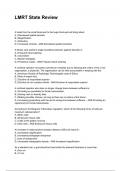 LMRT State Review QUESTIONS WITH DETAILED VERIFIED ANSWERS &lpar;100&percnt; CORRECT ANSWERS&rpar; &sol;ALREADY GRADED A&plus;