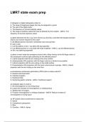 LMRT state exam prep QUESTIONS WITH DETAILED VERIFIED ANSWERS &lpar;100&percnt; CORRECT ANSWERS&rpar; &sol;ALREADY GRADED A&plus;