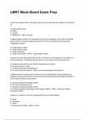 LMRT Mock Board Exam Prep QUESTIONS WITH DETAILED VERIFIED ANSWERS &lpar;100&percnt; CORRECT ANSWERS&rpar; &sol;ALREADY GRADED A&plus;