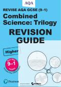  AQA-GCSE COMBINED SCIENCE&colon; TRILOGY revision guide HIGHER BIOLOGY PAPER 1  MERGED QUESTION PAPER & MARKING SCHEME COMBINED 2025 GRADED A&plus; GUARANTEED PASS
