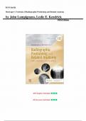 Test Bank - Bontrager's Textbook of Radiographic Positioning and Related Anatomy 10th Edition by John Lampignano&comma; All Chapters 