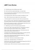 LMRT Core Review QUESTIONS WITH DETAILED VERIFIED ANSWERS &lpar;100&percnt; CORRECT ANSWERS&rpar; &sol;ALREADY GRADED A&plus;