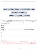 100 ATI CAPSTONE FUNDAMENTALS QUESTIONS AND ANSWERS&period;
